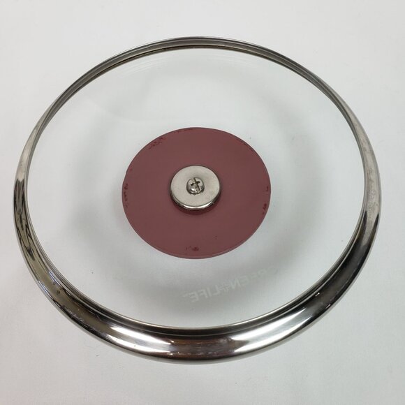 Green Life Tempered Glass Replacement Lid Only Red 6" EXCELLENT CONDITION!!! - Picture 3 of 4
